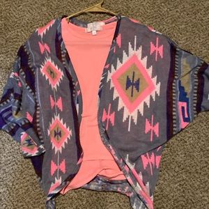 Moa moa shirt and cardigan.